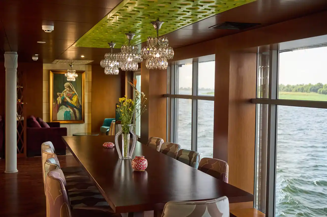 Lounge aboard the M.S. Mayflower Nile Cruise Nile cruise